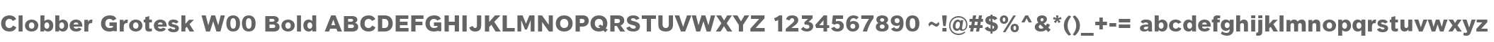 Clobber Grotesk W00 Bold