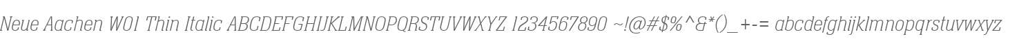 Neue Aachen W01 Thin Italic