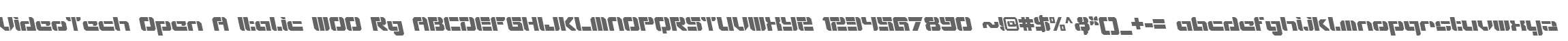 VideoTech Open A Italic W00 Rg