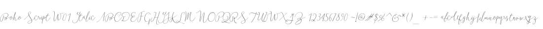Boho Script W01 Italic