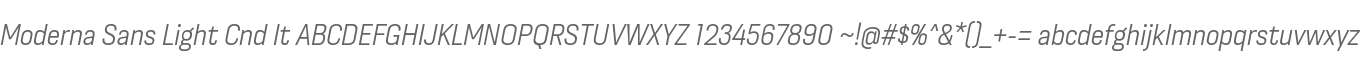 Moderna Sans Light Cnd It
