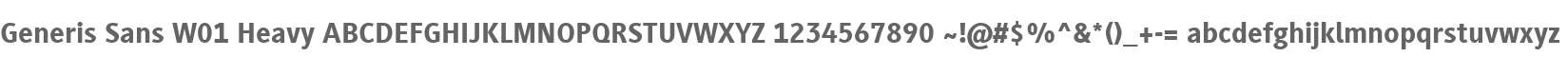 Generis Sans W01 Heavy