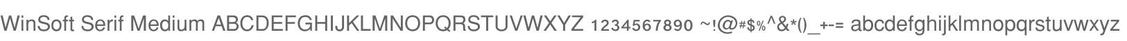 WinSoft Serif Medium