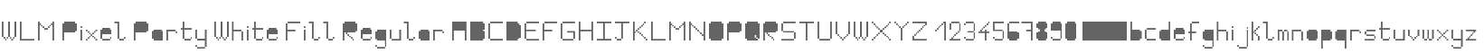 WLM Pixel Party White Fill Regular