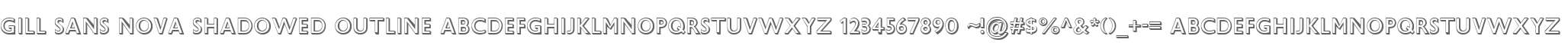 Gill Sans Nova Shadowed Outline