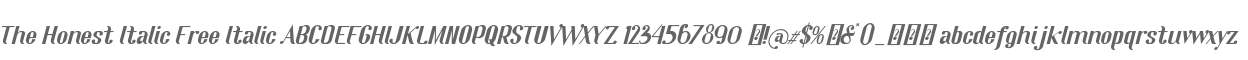 The Honest Italic Free Italic