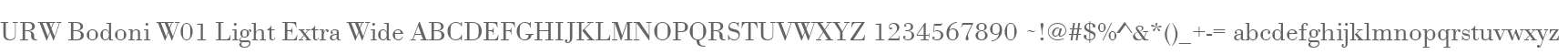 URW Bodoni W01 Light Extra Wide