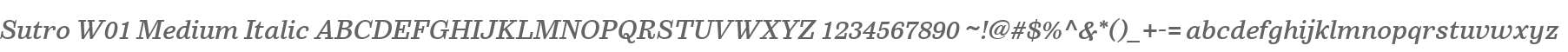 Sutro W01 Medium Italic