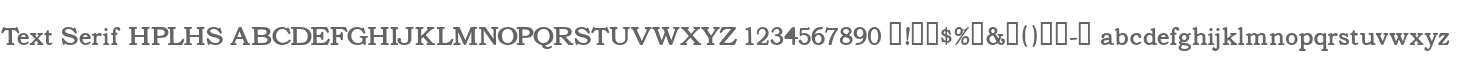 Text Serif HPLHS