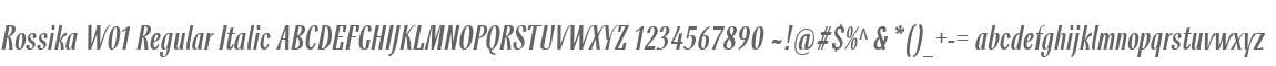 Rossika W01 Regular Italic