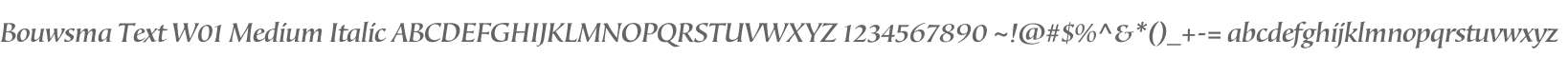 Bouwsma Text W01 Medium Italic