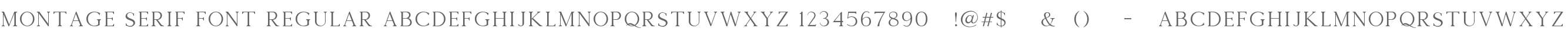 Montage Serif Font