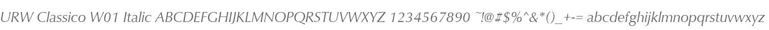 URW Classico W01 Italic