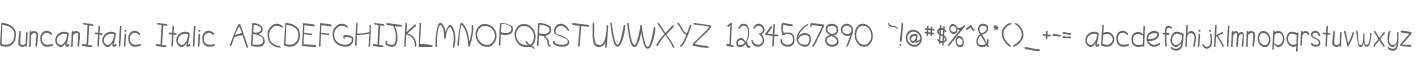 DuncanItalic Italic