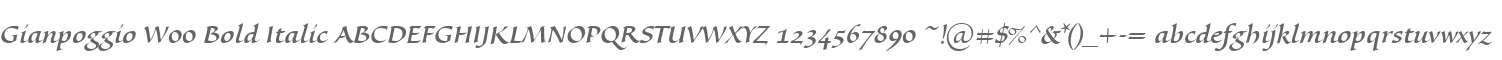 Gianpoggio W00 Bold Italic