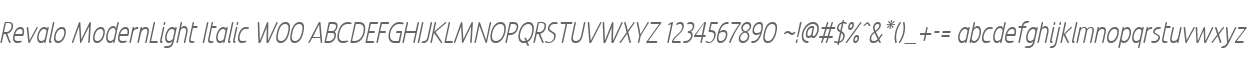 Revalo ModernLight Italic W00