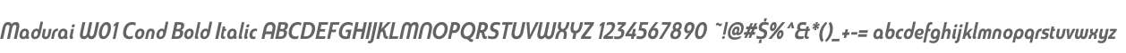 Madurai W01 Cond Bold Italic
