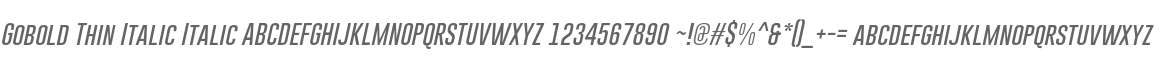 Gobold Thin Italic Italic