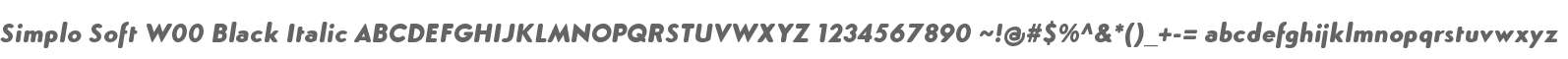 Simplo Soft W00 Black Italic