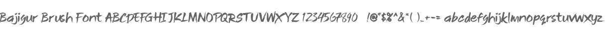 Bajigur Brush Font