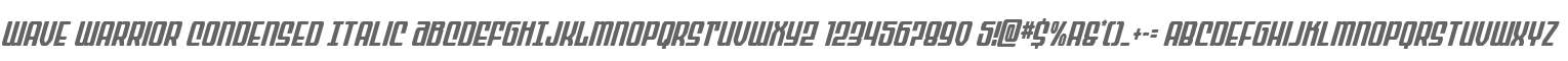 Wave Warrior Condensed Italic