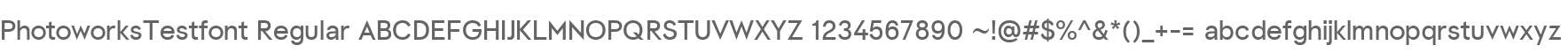 PhotoworksTestfont Regular