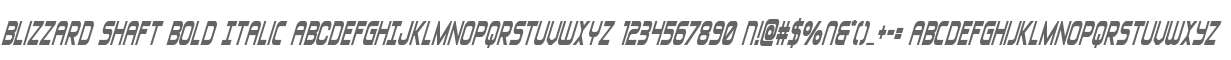 Blizzard Shaft Bold Italic