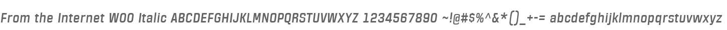 From the Internet W00 Italic