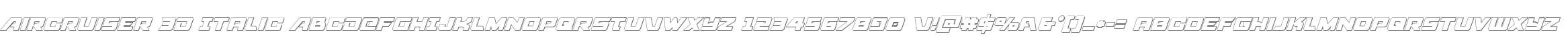 Aircruiser 3D Italic