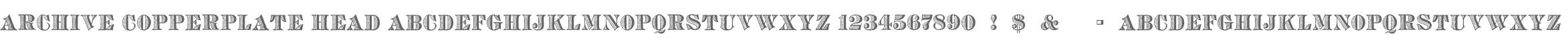 Archive Copperplate Head