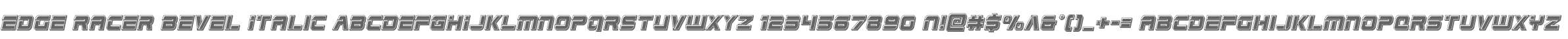 Edge Racer Bevel Italic