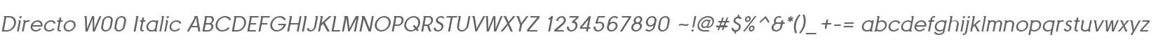 Directo W00 Italic