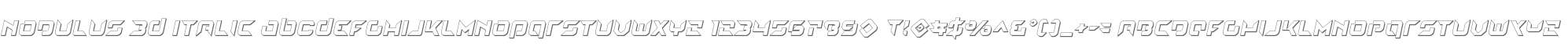 Nodulus 3D Italic