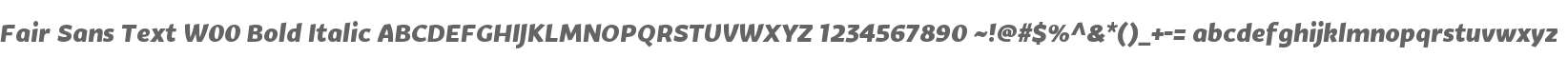 Fair Sans Text W00 Bold Italic