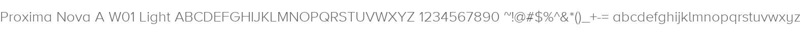 Proxima Nova A W01 Light