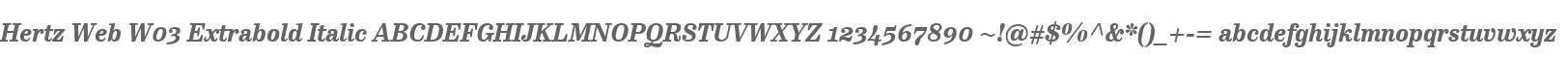 Hertz Web W03 Extrabold Italic
