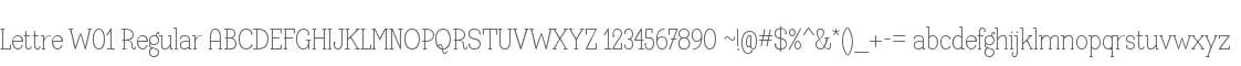 Lettre W01 Regular