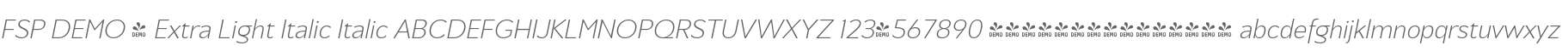 FSP DEMO - Extra Light Italic