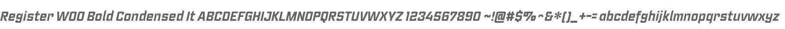 Register W00 Bold Condensed It