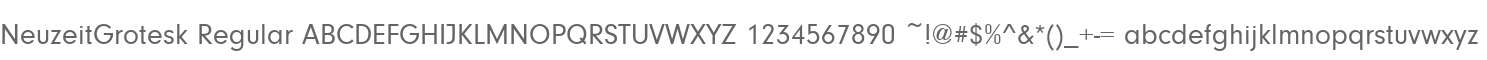 NeuzeitGrotesk Regular