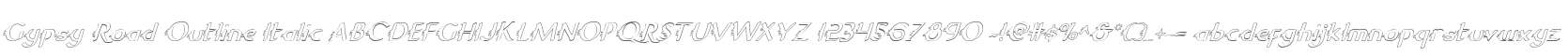 Gypsy Road Outline Italic