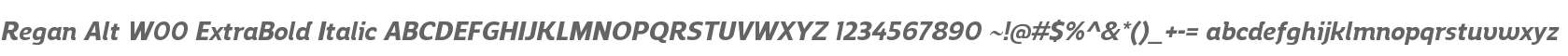 Regan Alt W00 ExtraBold Italic