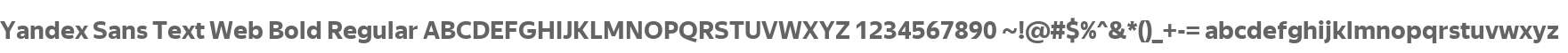 Yandex Sans Text Web Bold Regular