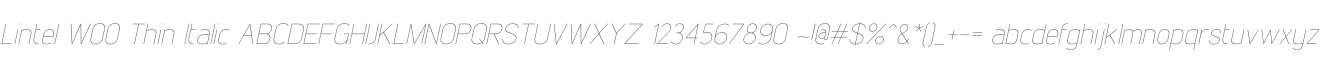 Lintel W00 Thin Italic