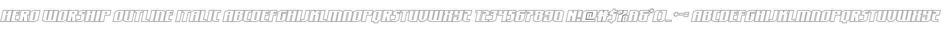 Hero Worship Outline Italic