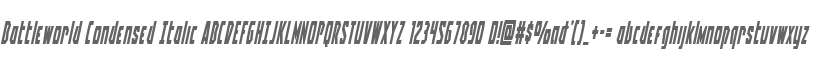 Battleworld Condensed Italic