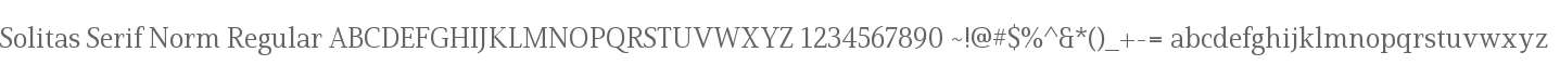Solitas Serif Norm Regular