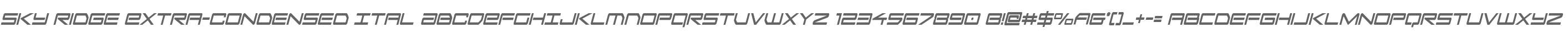 Sky Ridge Extra-Condensed Ital