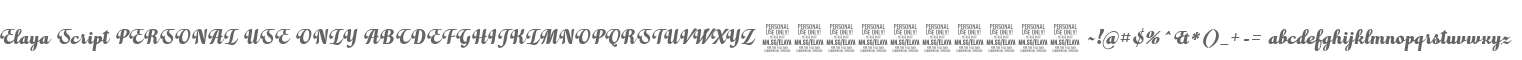 Elaya Script PERSONAL USE ONLY