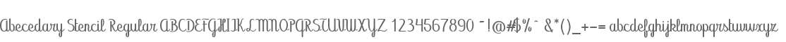 Abecedary Stencil Regular